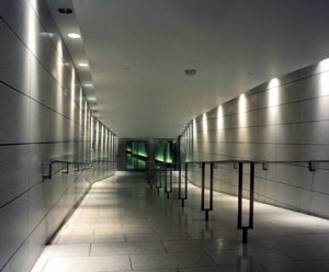 safety lighting in long corridor area